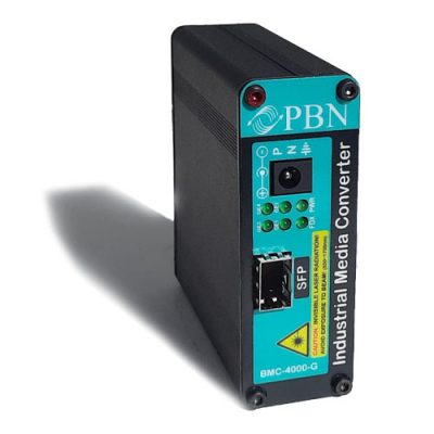 مدیاکانورتر تک پورت SFP فیبرنوری و 4پورت شبکه PBN