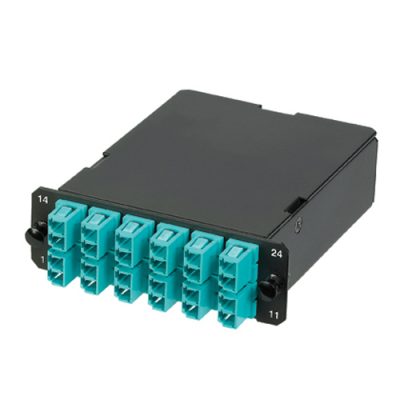 آداپتور فیبر نوری Panduit FCXO-24-10Y OM3 12 LC DX adapters to 2 MTP 12 Core fiber